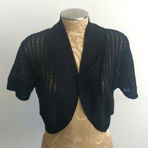 Short Black Sweater Coverup